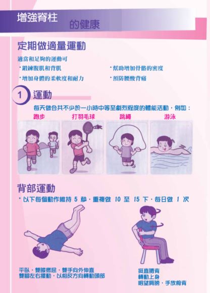 良好姿勢與脊柱健康小冊子6